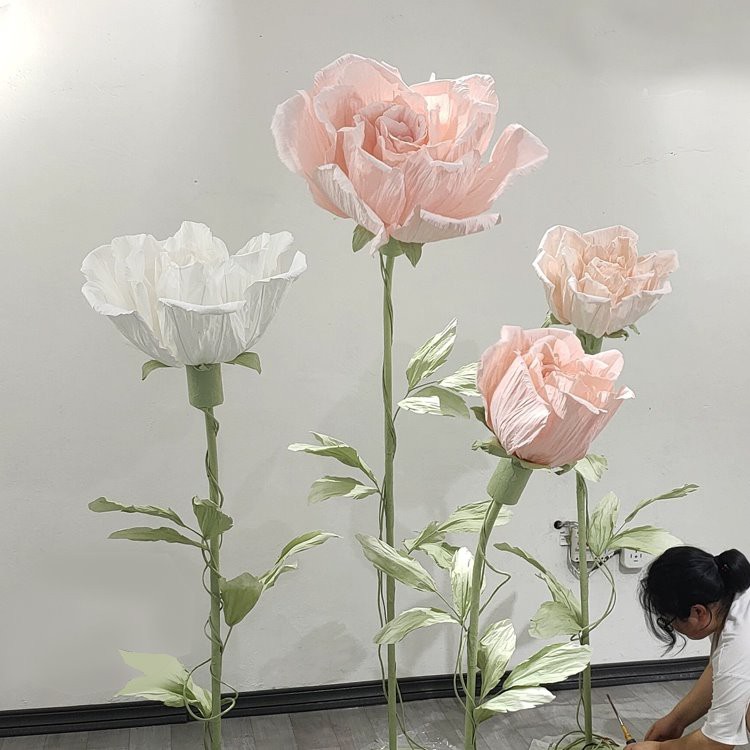 Električni cvjetanje ruže ukrasni papir cvijet